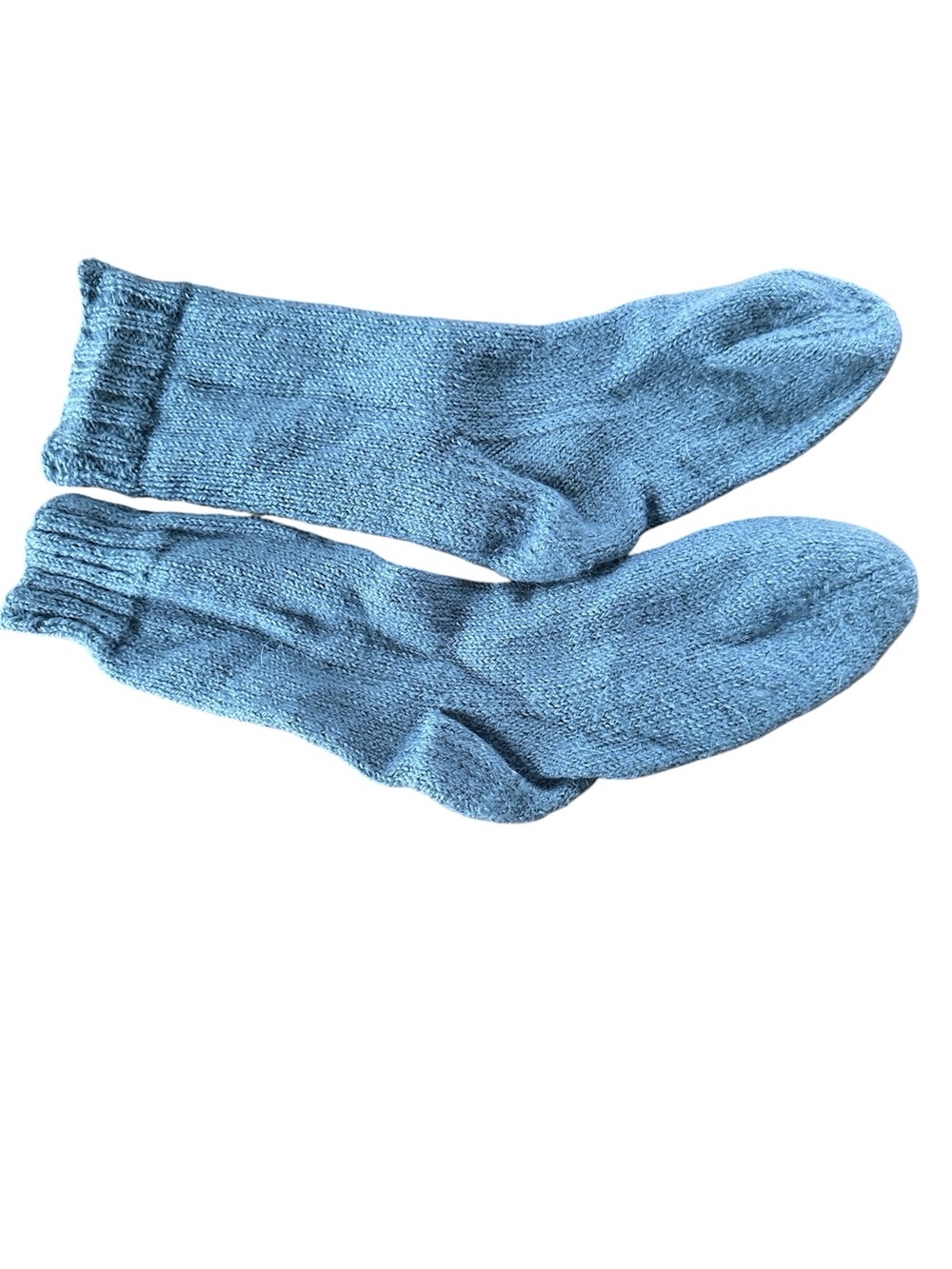 Handmade Wool Knit Socks Women's M/L Lavender Gray Cozy Quiet Luxury Cottagecore